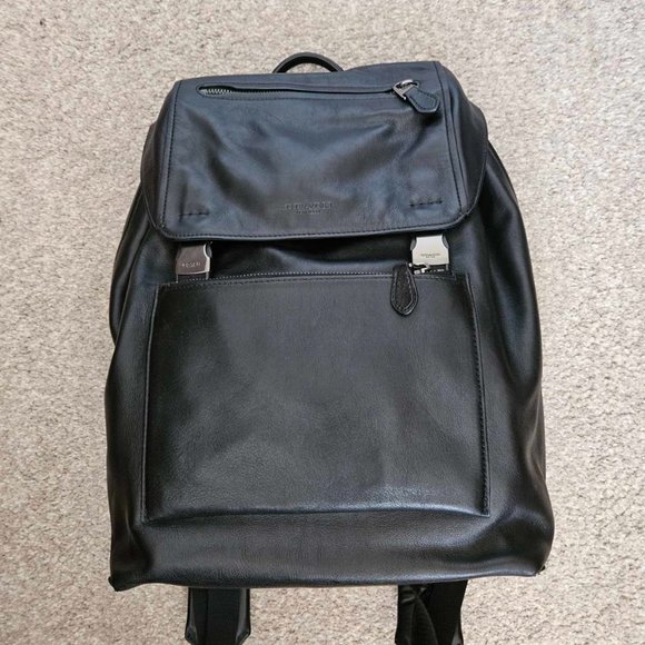 Coach Black Leather Backpack - Picture 11 of 16